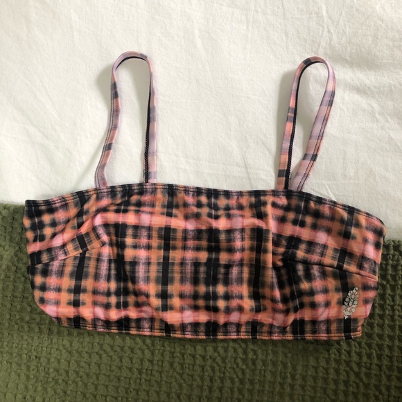 Free People Movement Plaid Power Up Sports Bra - Picture 3 of 9